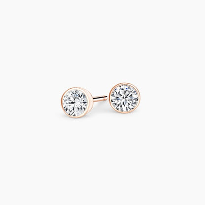 Aurora Diamond Bezel Stud Earrings