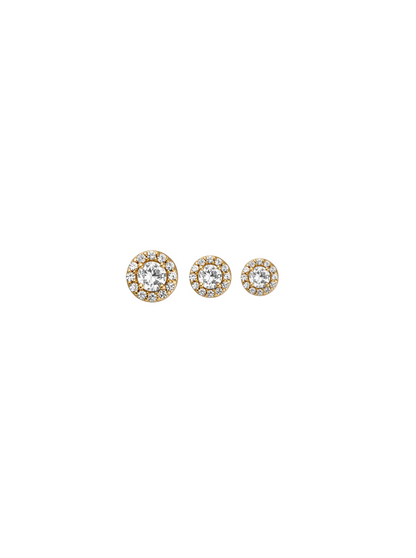 Lumi Pave Halo Diamond Stud