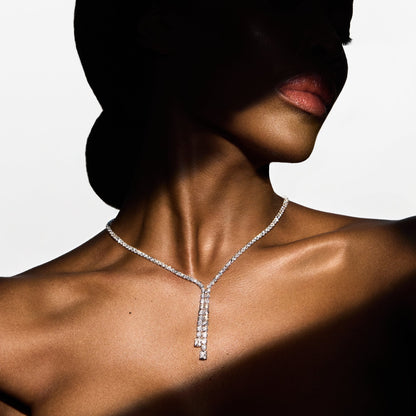 Verve Cushion Cut Lariat Necklace