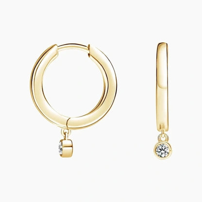 Valencia Diamond Drop Huggie Earrings