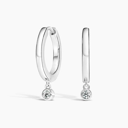 Valencia Diamond Drop Huggie Earrings