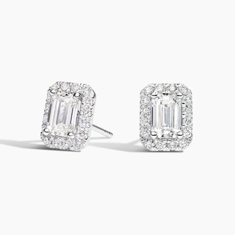 Oakley Emerald Cut Halo Stud Earrings (1 1/2 ct. tw.)