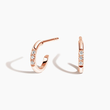 Delaney Diamond Huggie Earrings