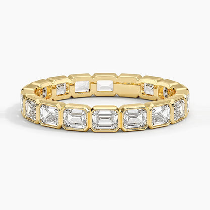 Cleo Bezel Emerald Cut Eternity Diamond Ring