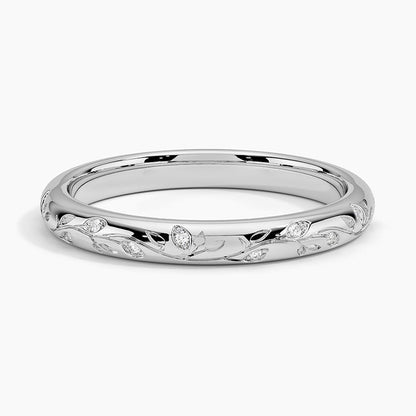 Arietta Engraved Diamond Ring