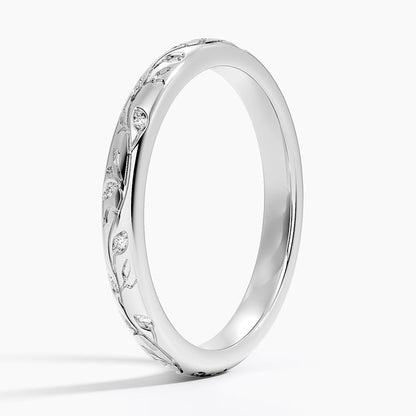 Arietta Engraved Diamond Ring