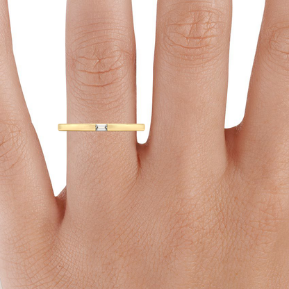 Sage Baguette Diamond Ring