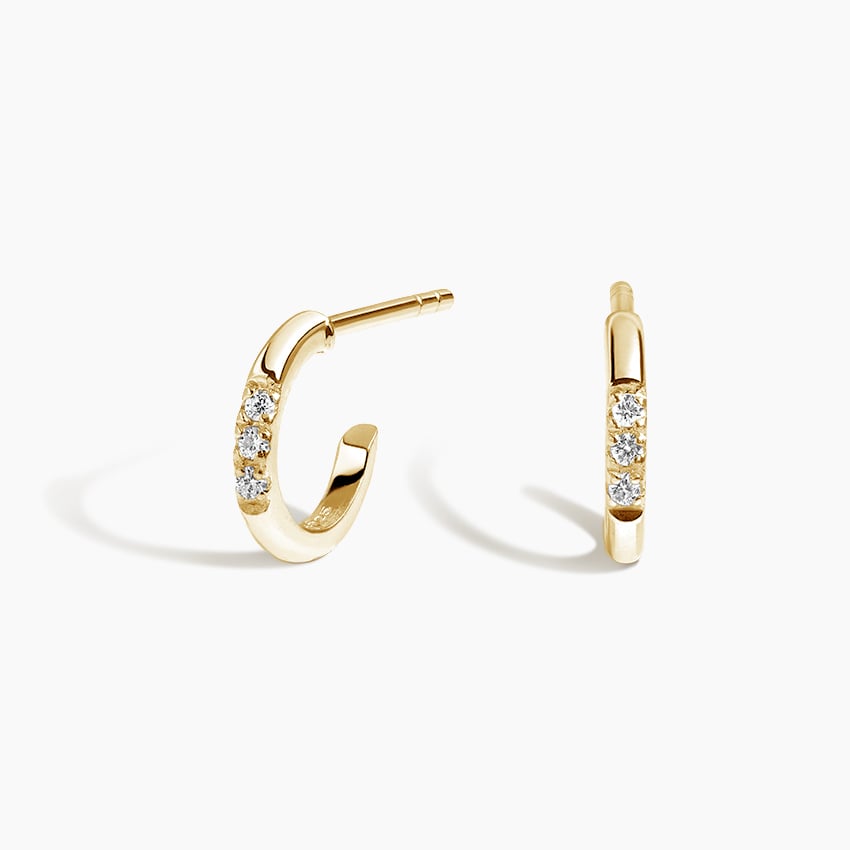 Delaney Diamond Huggie Earrings