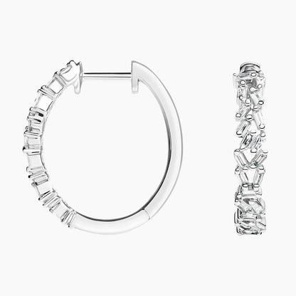 Cora Baguette Diamond Cluster Hoop Earrings (1/4 ct. tw.)