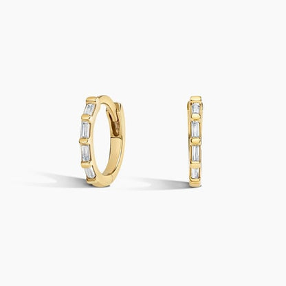 Arden Diamond Baguette Hoop Earrings