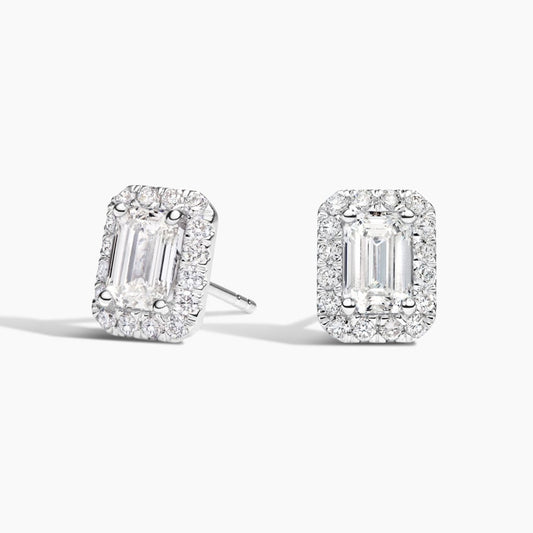 Oakley Emerald Cut Halo Stud Earrings (1 1/2 ct. tw.)