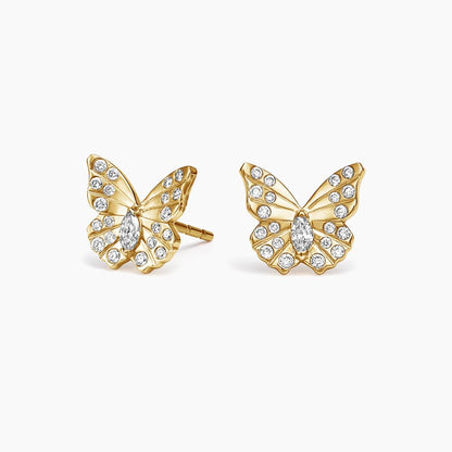 Butterfly Diamond Stud Earrings