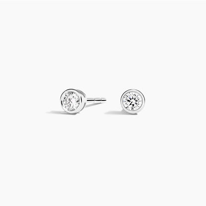 Aurora Diamond Bezel Stud Earrings