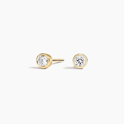 Aurora Diamond Bezel Stud Earrings