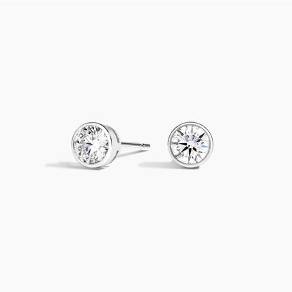 Aurora Diamond Bezel Stud Earrings