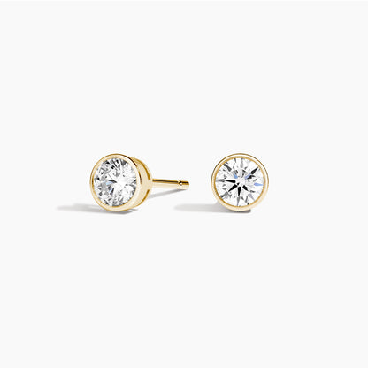 Aurora Diamond Bezel Stud Earrings