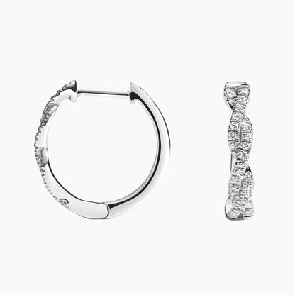 Tendril Diamond Hoop Earrings