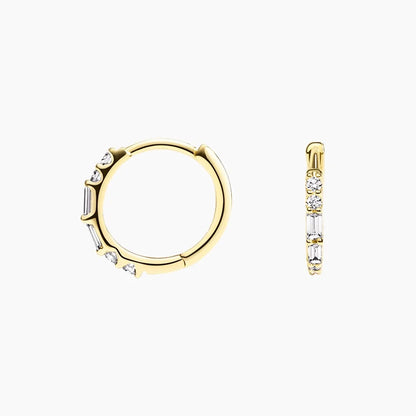 Arden Diamond Baguette Hoop Earrings