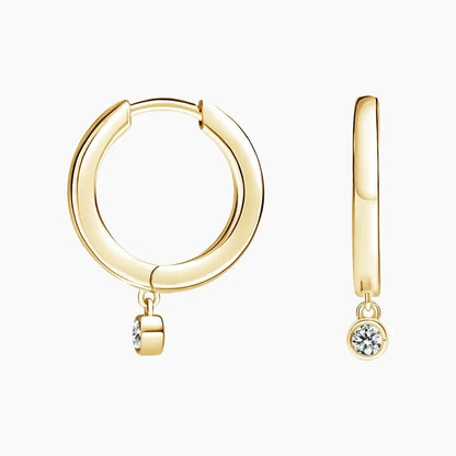 Valencia Diamond Drop Huggie Earrings