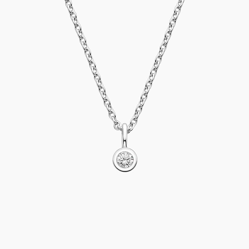 Aurora Bezel Diamond Pendant