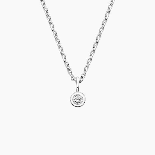 Aurora Bezel Diamond Pendant