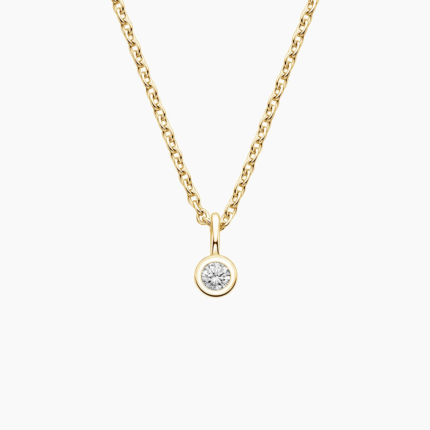 Aurora Bezel Diamond Pendant