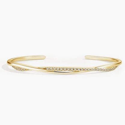 Spark Twisted Vine Diamond Cuff Bracelet