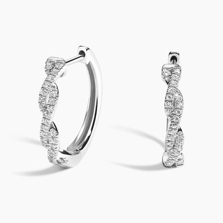 Tendril Diamond Hoop Earrings